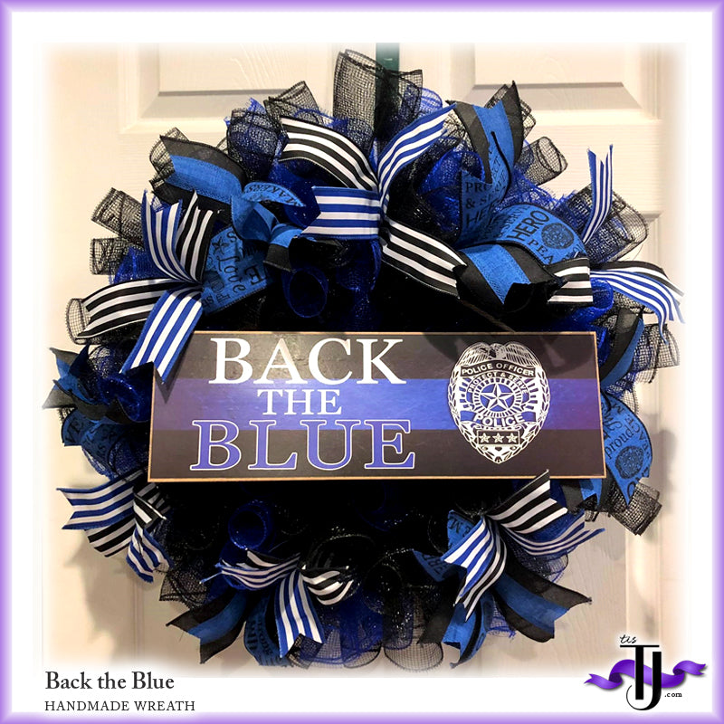 Back the Blue Wreath