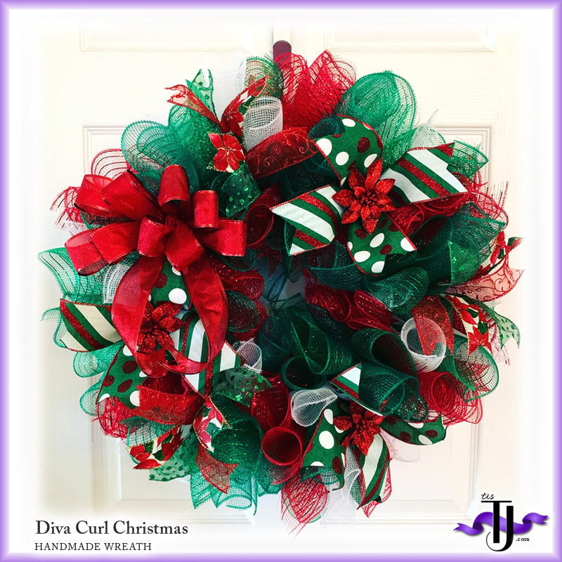 Diva Curl Christmas Wreath
