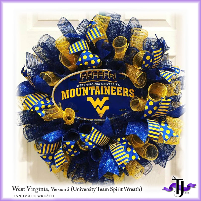 University Team Spirit Wreath - West Virginia