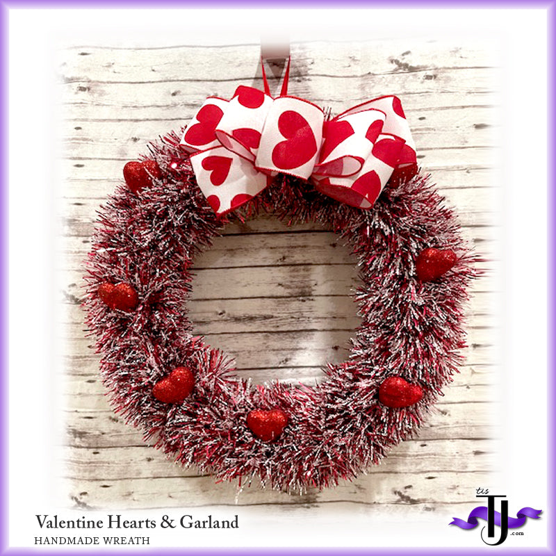 Valentine Heart & Garland Wreath