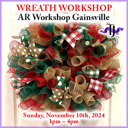 EVENT: November 10, 2024 - Christmas Buffalo Plaid Wreath Workshop - AR Workshop Gainsville