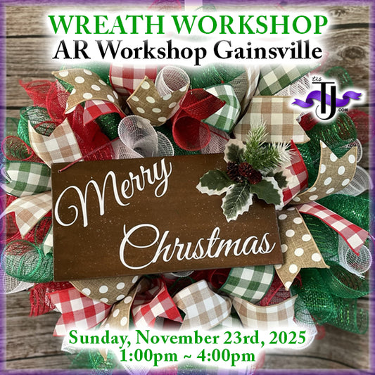 EVENT: November 23, 2025 - Buffalo Plaid Christmas Wreath Workshop - AR Workshop Gainsville