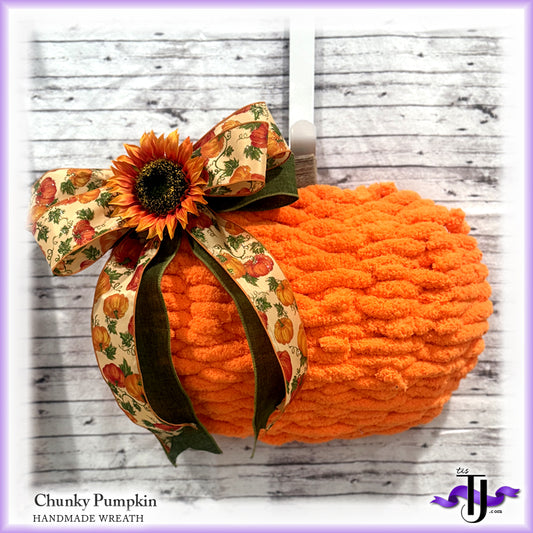 Chunky Pumpkin Wreath