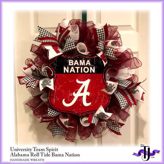 University Team Spirit Wreath - Alabama Roll Tide Bama Nation