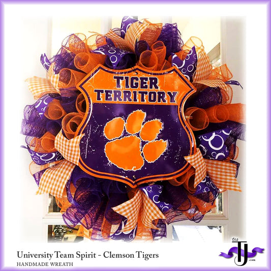 University Team Spirit Wreath - Clemson Tigers Territory