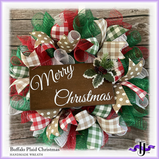 Buffalo Plaid Christmas Wreath