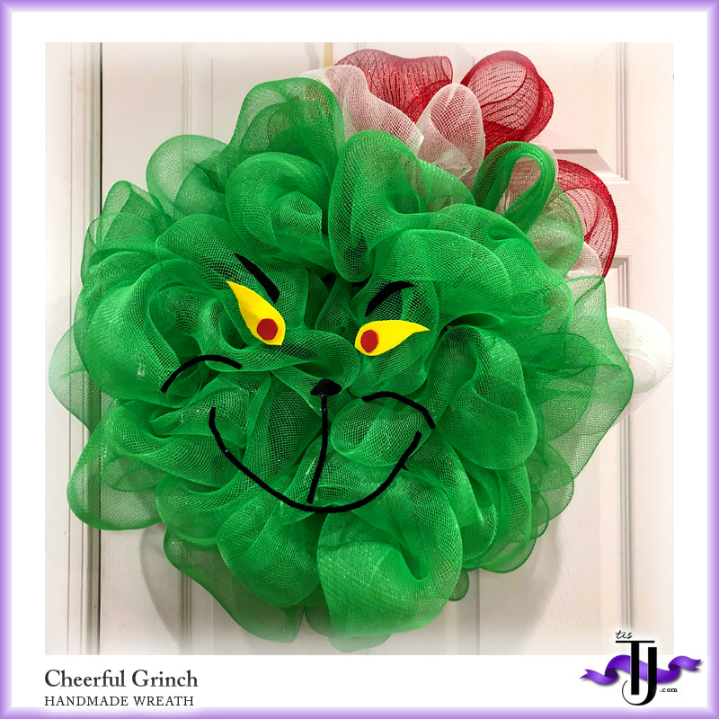 Cheerful Grinch Wreath