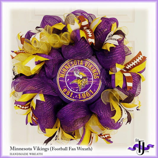 Football Fan Wreath - Minnesota Vikings