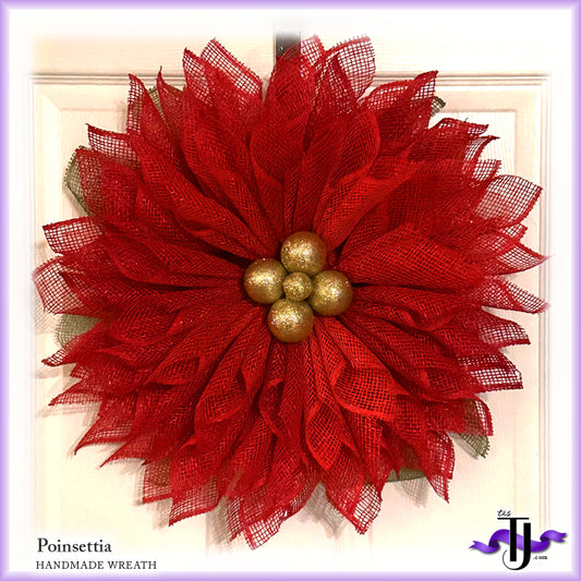 Poinsettia Handmade Wreath