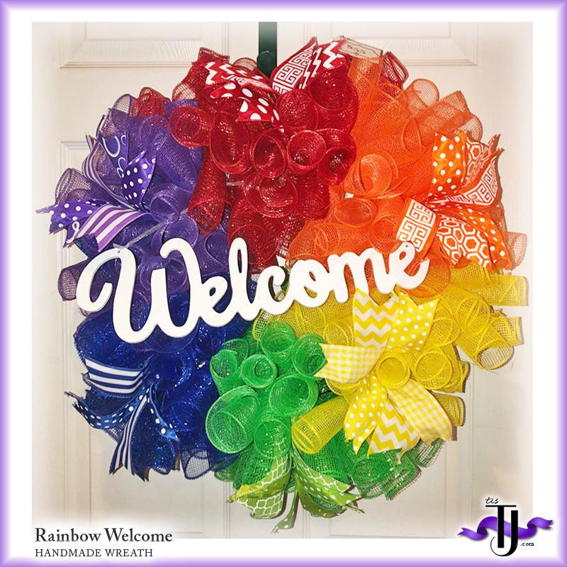 Rainbow Welcome Wreath