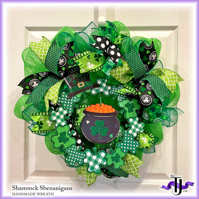 Shamrock Shenanigans - St. Patrick's Day Wreath