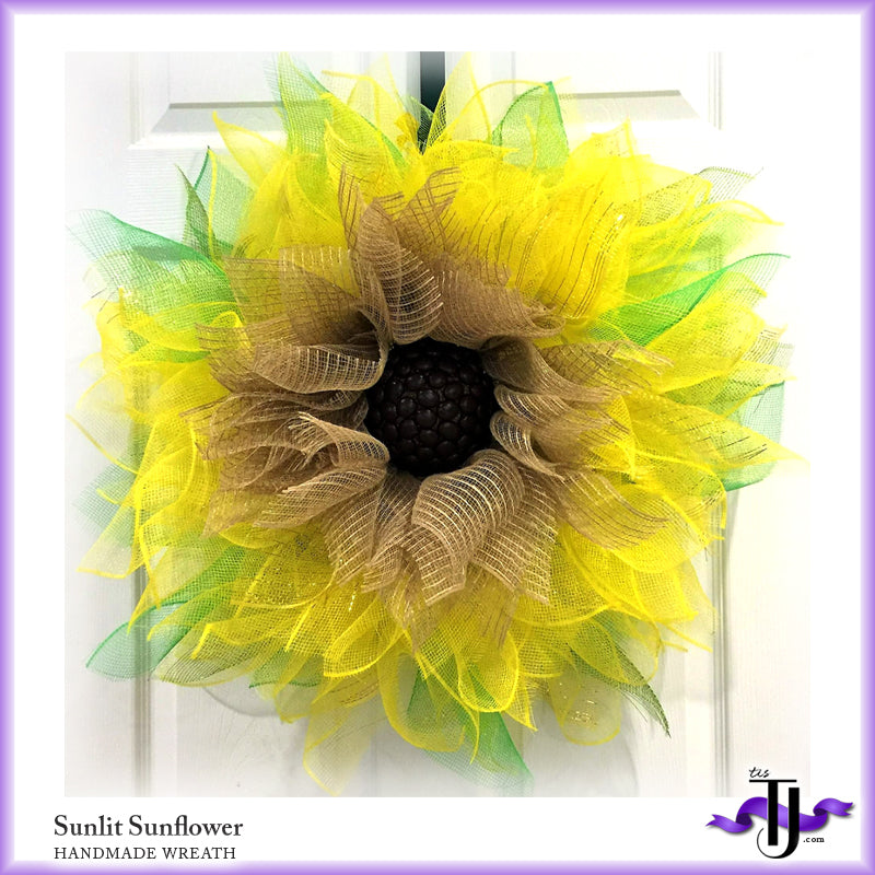 Sunlit Sunflower Wreath