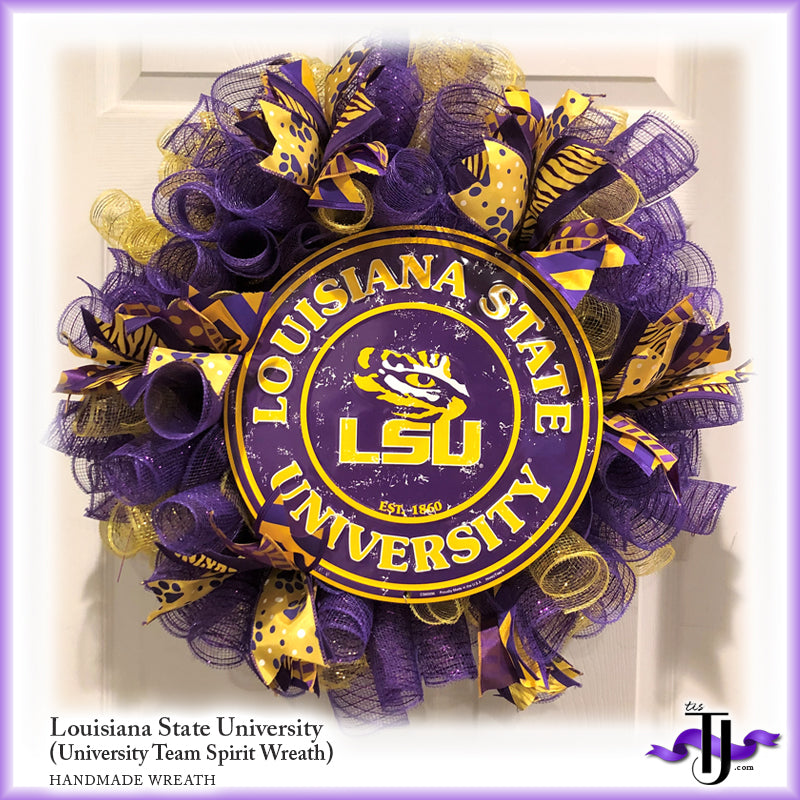 University Team Spirit Wreath - Louisiana State