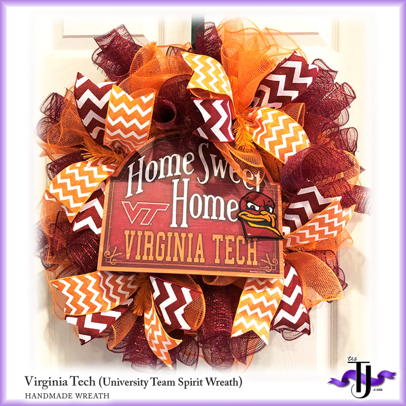 University Team Spirit Wreath - Virginia Tech